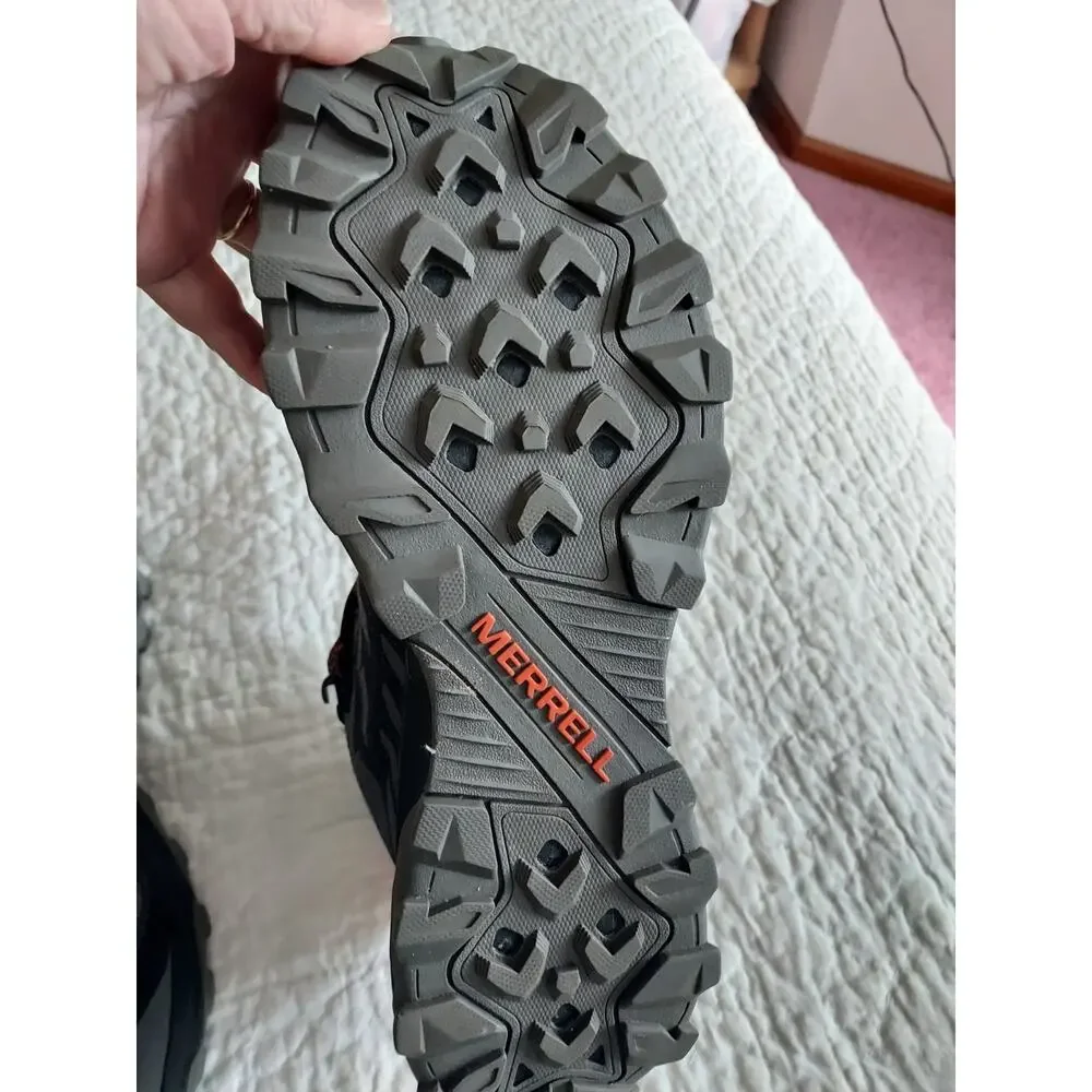 New Merrell Boots size 9 mens Speed Eco Gray and Orange Hiking NWOT
